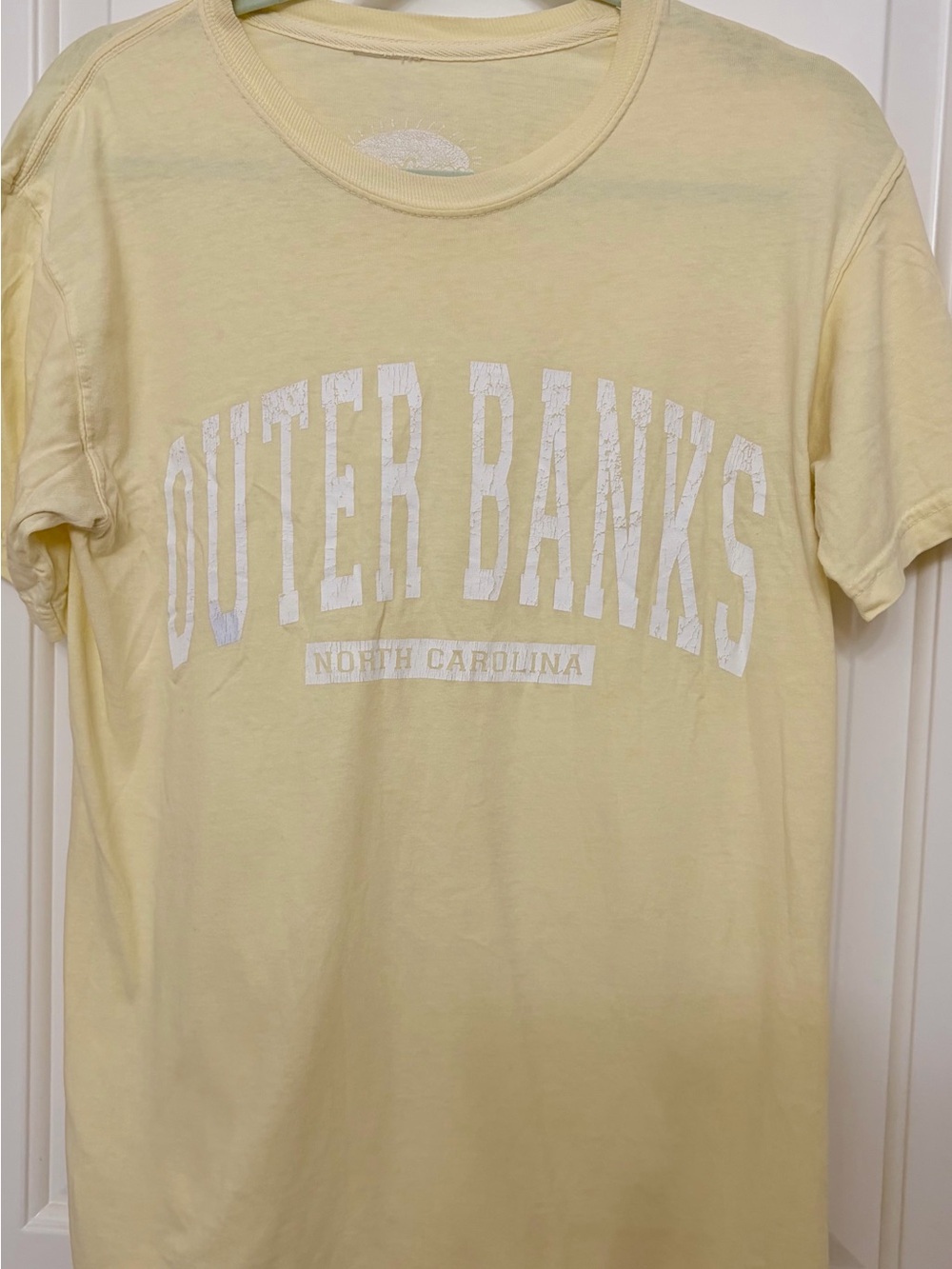 Outer Banks North Carolina Short Sleeve Tee - Light Yellow